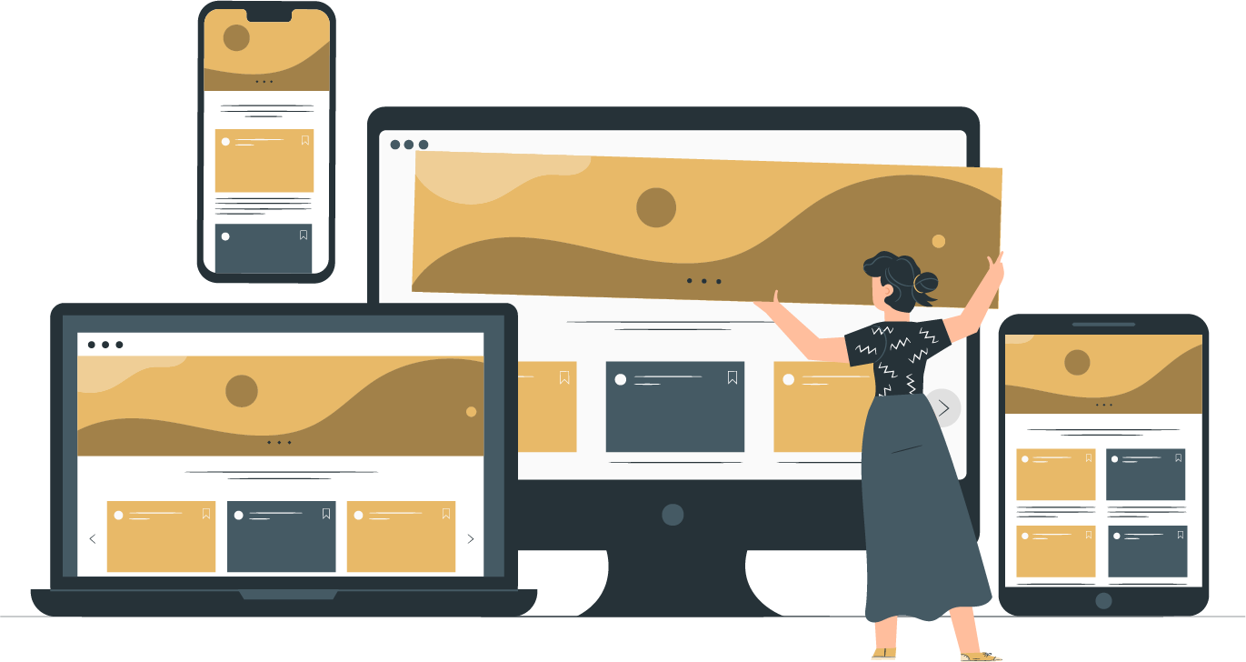 Illustration du web responsive
